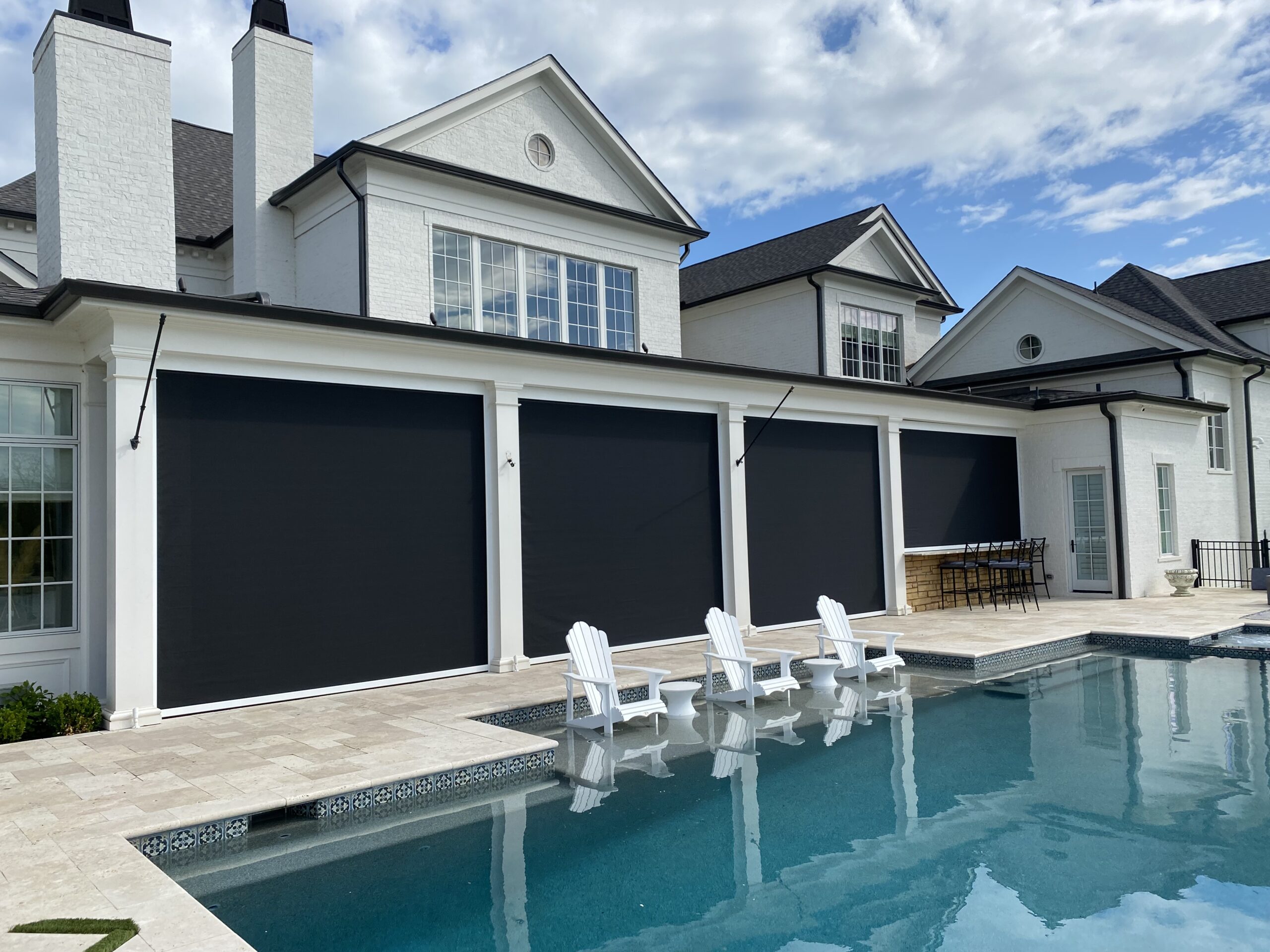 retractable screens by pool